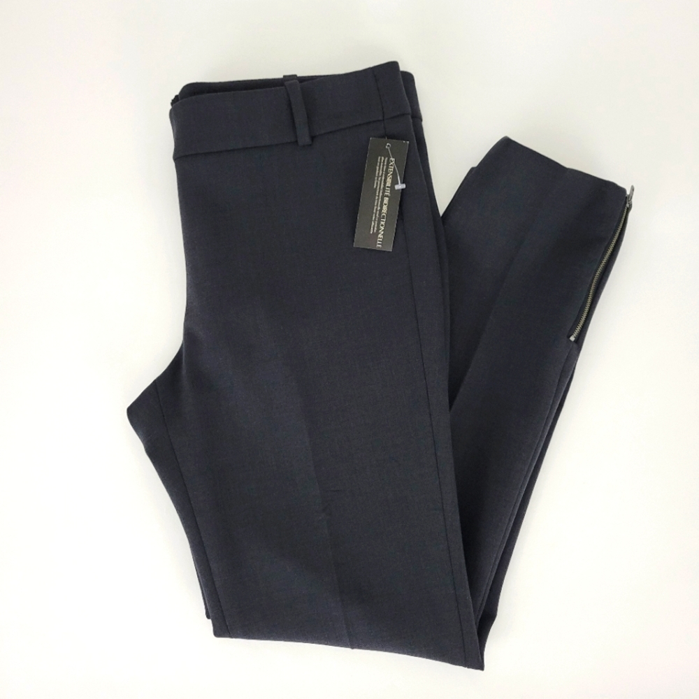 J Crew Dark Grey Rise 9" Wool Blend Stretch Fit Flare pants